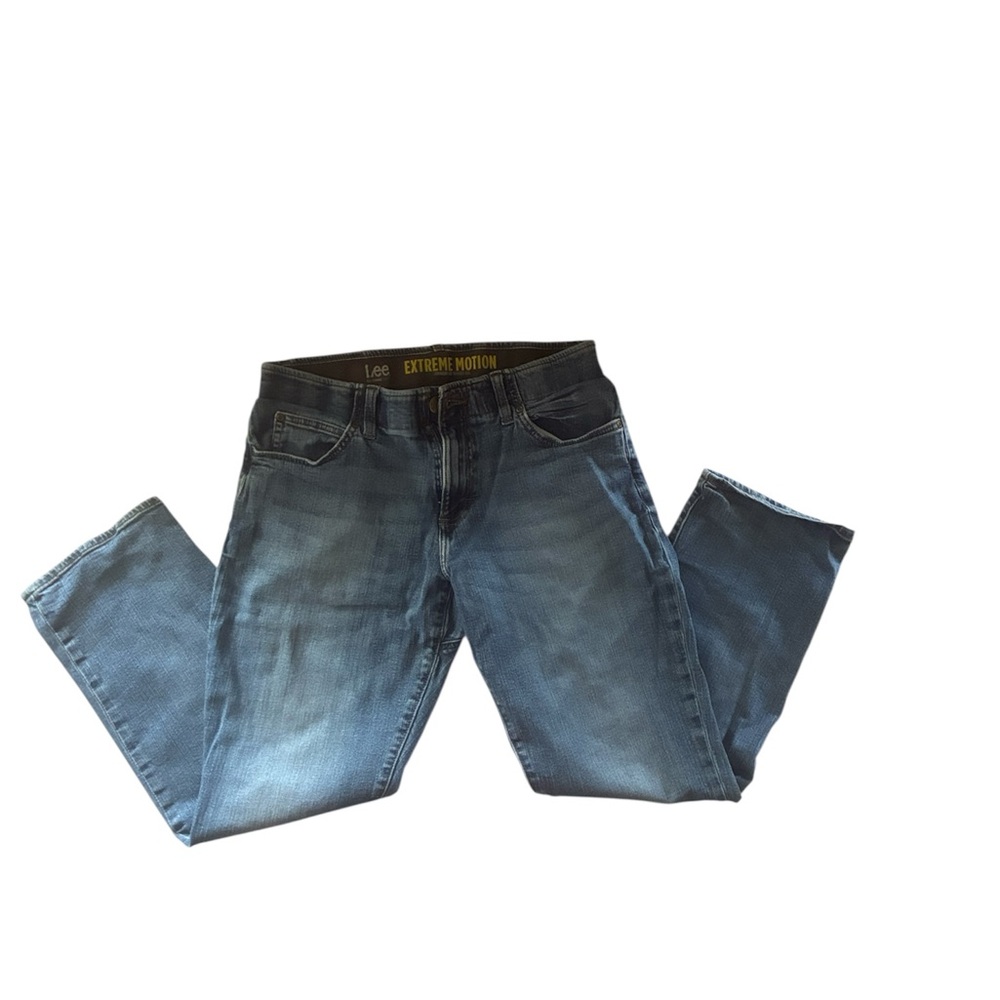 Lee Men's Faded Blue Stretch Denim Jeans